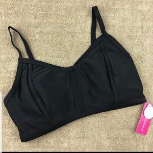 Xhiliration Black Padded D/DD Sports Bikini Top